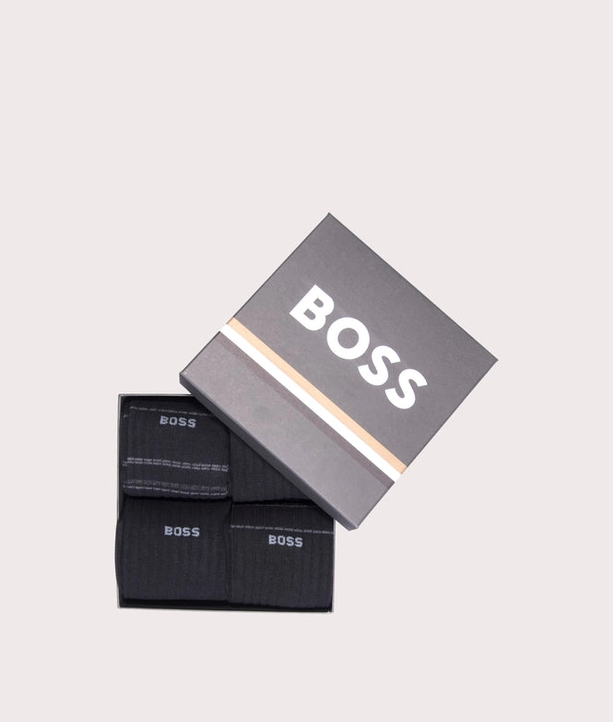 Hugo Boss Mens 4 Pack RS Rib Socks